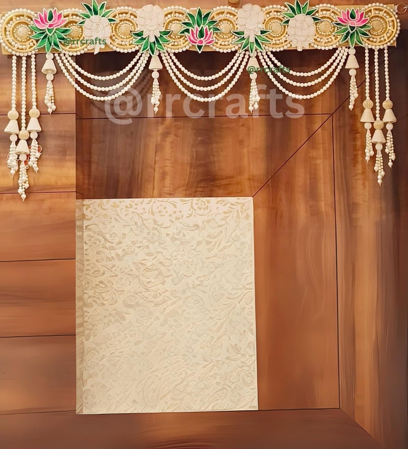 RR Crafts Toran for Decor | Thornam for Entrance Door | Mandir & Pooja Room Toran | Thoran Bandhanwar for Diwali | Bandarwal | 40 inch - Image 2