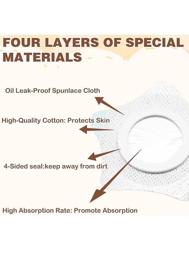 Generic 30 Pcs Castor Oil Pack Wrap, Star Ahape Castor Oil Patches, Self-Adhesive Castor Oil Compress Wrap Pads  - Image 3