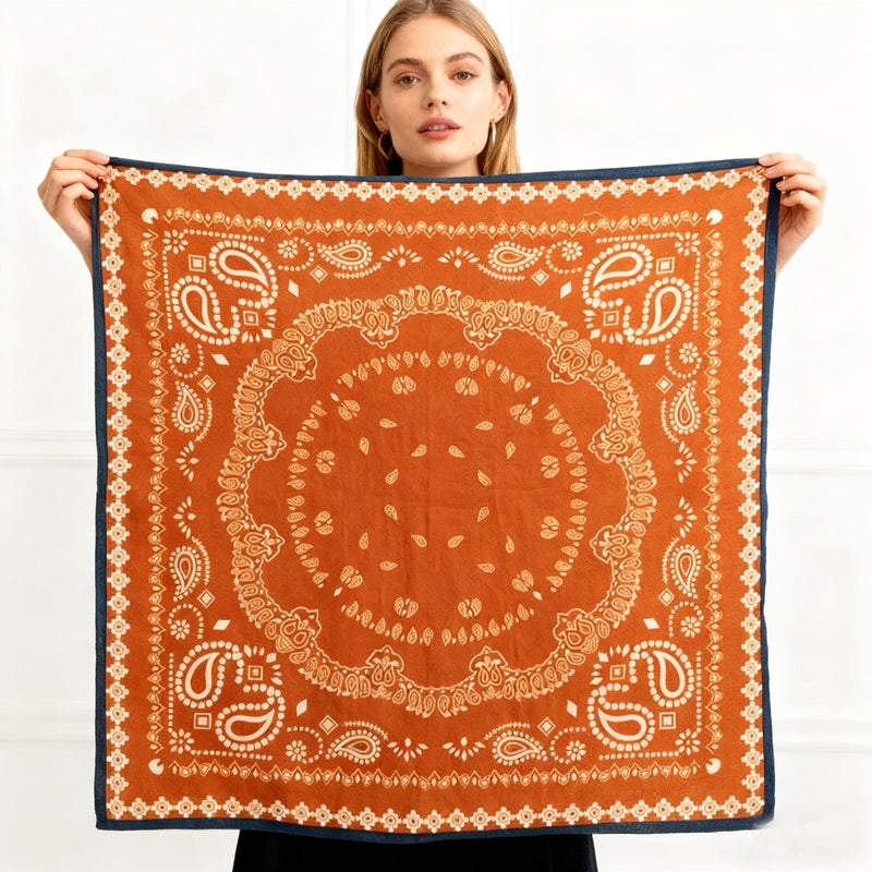 K-Elewon 25.6â€ Women Medium Square Head Neck Hair Scarf Head Sleeping Wraps Satin Bandana Scarfs for Women H09-01 - Image 2