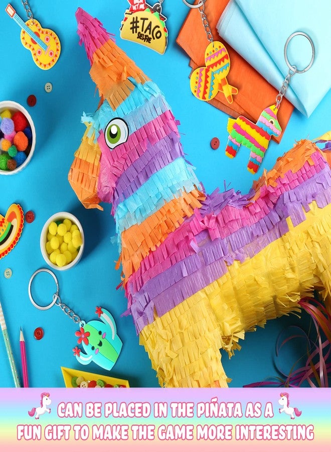 Mtlee 24 Pack Mexican Keychain Fiesta Party Favors - Cactus, Sombrero, Cinco De Mayo, Donkey, Maraca, Taco, Guitar Keychains for Fiesta Themed Party - Image 4