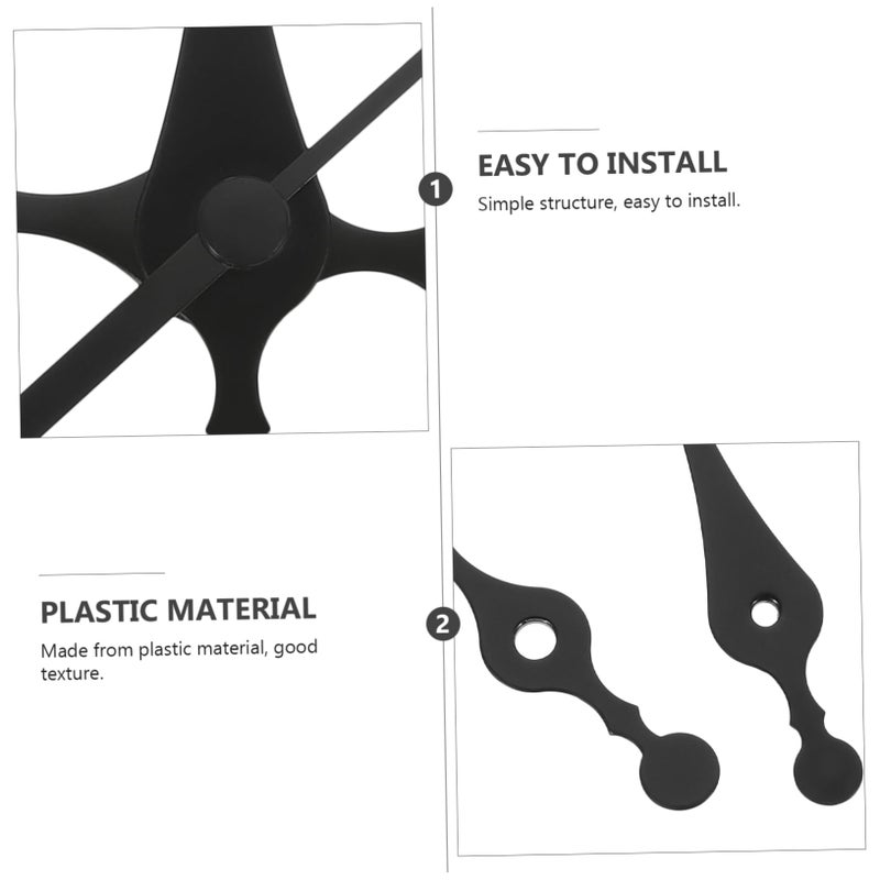 10 Piece Clock Hand Set DIY Replacement Parts Plastic Material Modern Design - Image 5