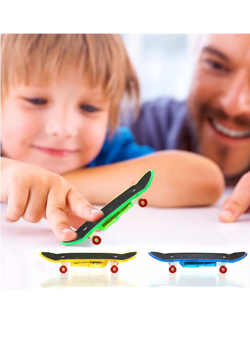 Mini Finger Skateboards with LED Lights - Creative Fun Toys for Teens and Adults, Perfect for Parties and Decorations (6-Pack) - Image 2