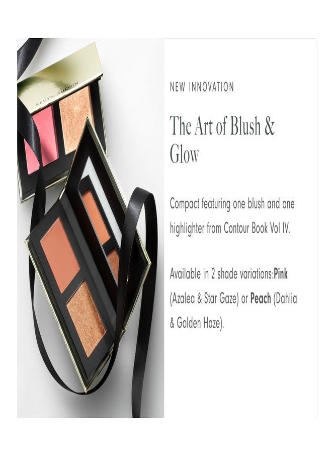 Kevyn Aucoin كيفين أوكوين فن الخدود والتألق، خوخ: مجموعة مكياج مزدوجة لتشكيل وتعريف مع أحمر خدود غير لامع بدرجات دافئة من اللون المرجاني (داليا) بالإضافة إلى توهج الهايلايتر (غولدن هايز). - Image 2