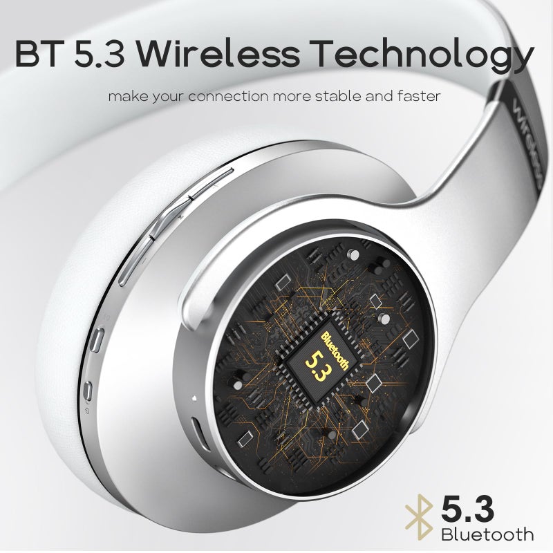 DOQAUS Bluetooth Headphones Over Ear, 90H Playtime, 3 EQ Modes, HiFi Audio, ENC Mic, Reinforced Durable Frame & Soft Earpads for Extended Wear, Phone, PC, Travel - Image 4