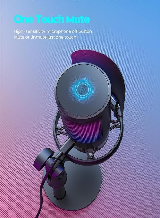 M MIAOYAN Illustration Gaming Microphone, Cardioid Pattern, 3.5mm Jack, USB, 150cm Detachable Cable  - Image 5