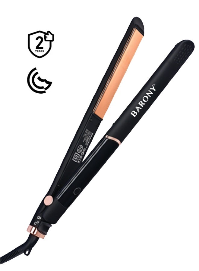 باروني مملس شعر سيراميك نحيف ديجيتال - أسود - Image 1