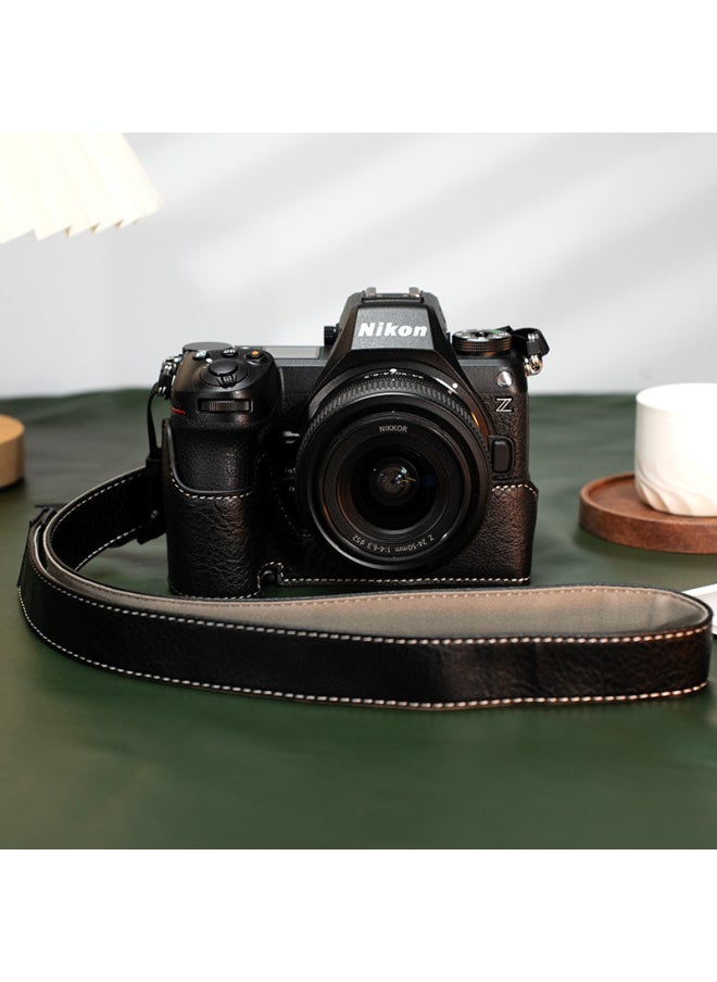 Generic Nikon Z63 Camera Bag Zfc Protective Cover Zfz5z6z7 Camera Cover Z7 Base Z50 Second Generation Leather Cover Accessories-Color:Zfc Green Protective Case  - Image 4