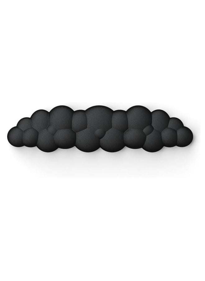 BUPY - Keyboard Cloud Wrist Rest Set, PU Memory Foam Non-Slip Cloud Wrist Rest, Soft and Elastic, Ergonomic Keyboard Mouse Wrist Support for Typing Pain Relief, Home Office, Laptop and Computer Use (Black) - Image 1