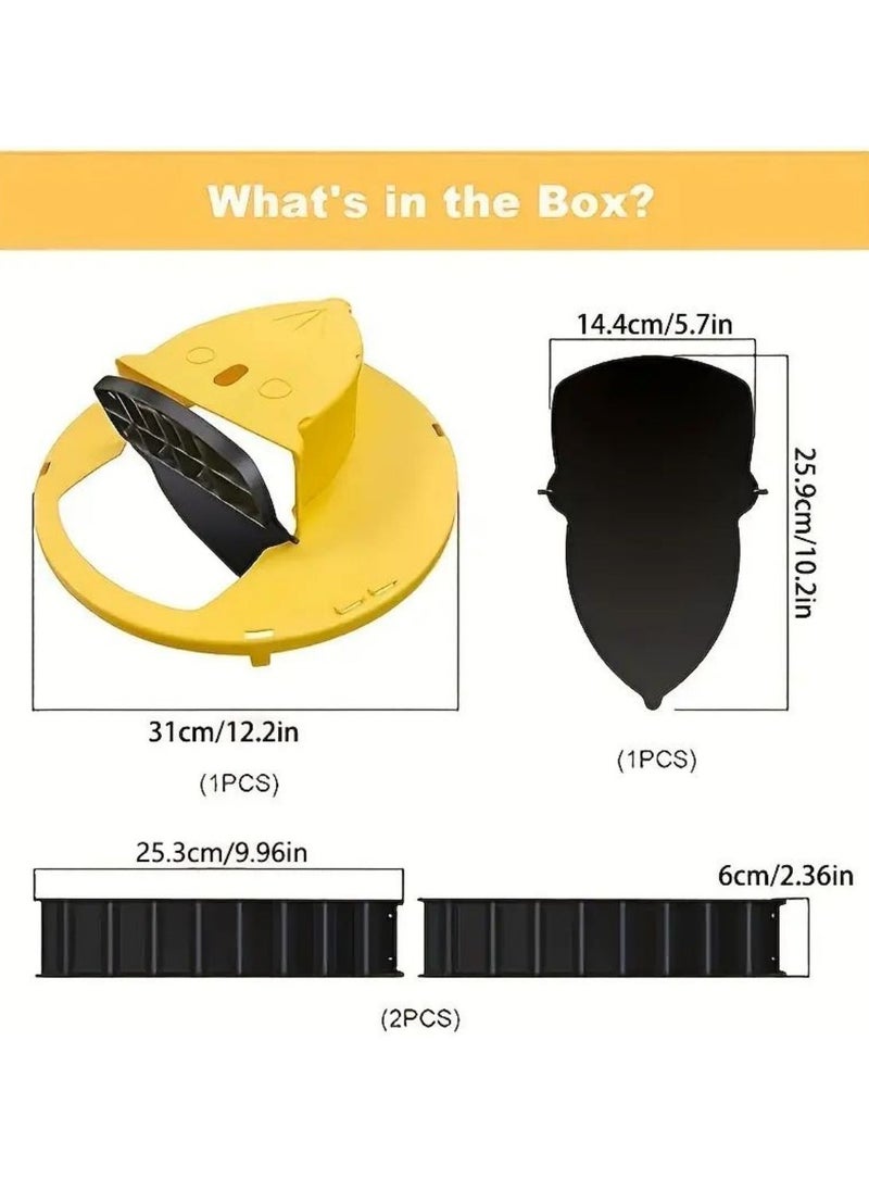 Safe & Humane Rolling Reset Mouse Trap Catch Release Live Mice with Auto Reset & Flip N Slide Bucket Lid