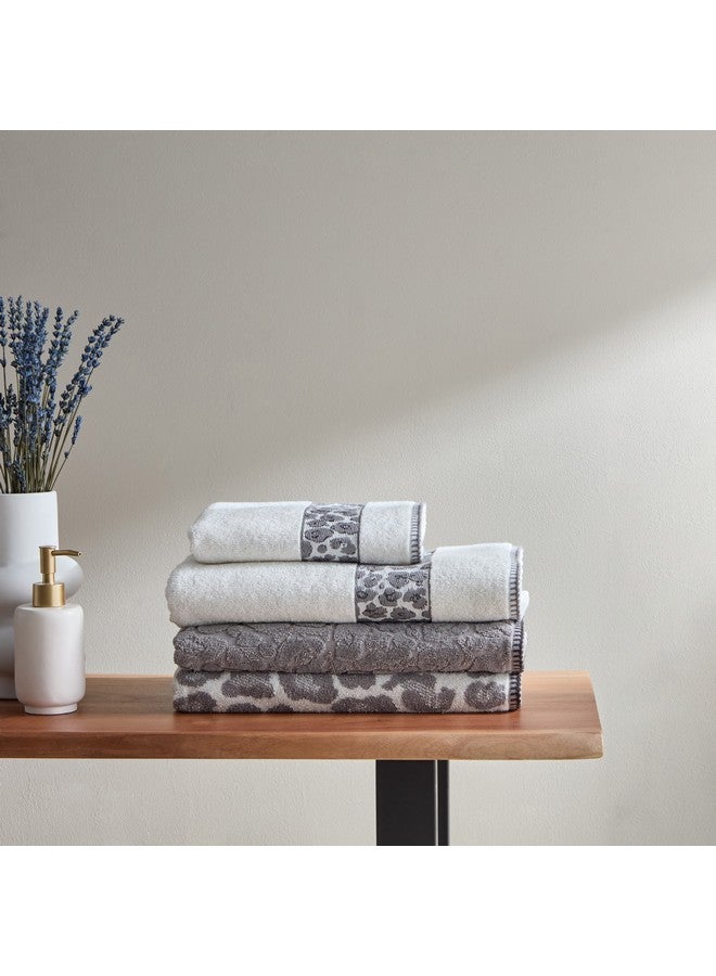 Home Box Opulence Leopard Yarn Dyed Jacquard Turkish Cotton Bath Towel 140 x 70 cm - Image 4