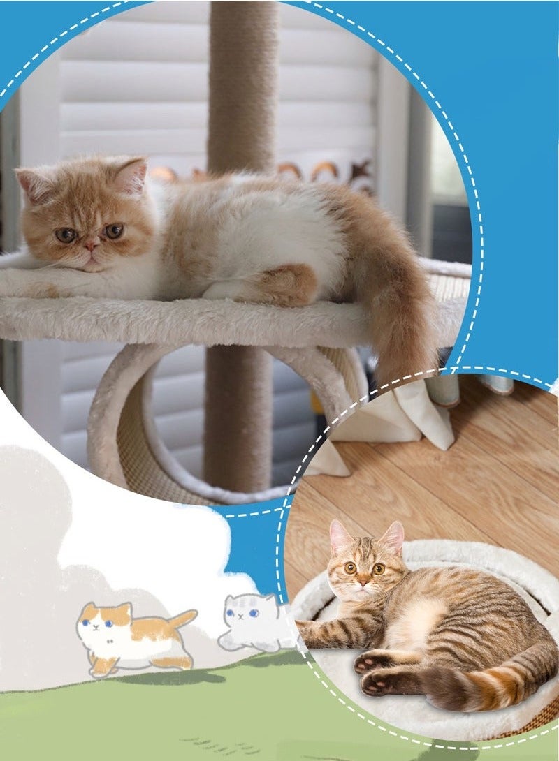 XiuWoo Cat Toys Cat Teaser Wholesale Rattan Mat Cat Supplies Cat Jumping Platform Cat Scratching Post Cat Supplies Jumping Platform Cat Scratching Board Vertical - Image 2