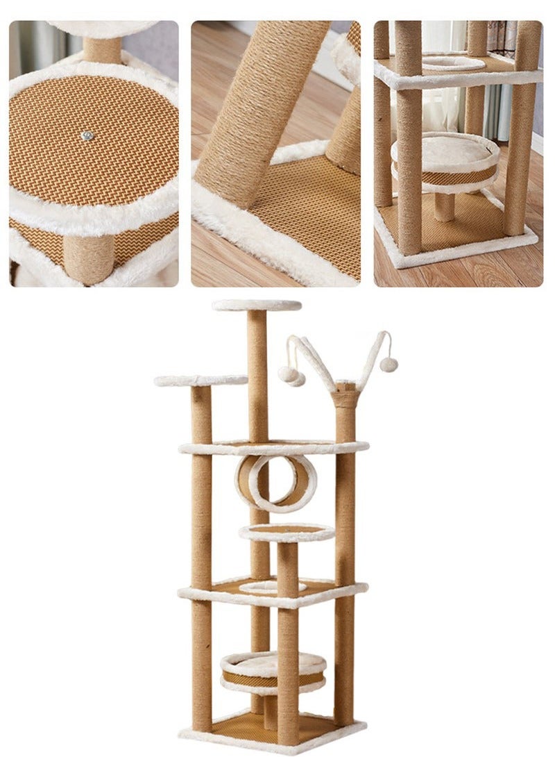 XiuWoo Cat Toys Cat Teaser Wholesale Rattan Mat Cat Supplies Cat Jumping Platform Cat Scratching Post Cat Supplies Jumping Platform Cat Scratching Board Vertical - Image 4