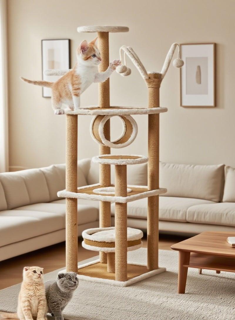 XiuWoo Cat Toys Cat Teaser Wholesale Rattan Mat Cat Supplies Cat Jumping Platform Cat Scratching Post Cat Supplies Jumping Platform Cat Scratching Board Vertical - Image 1