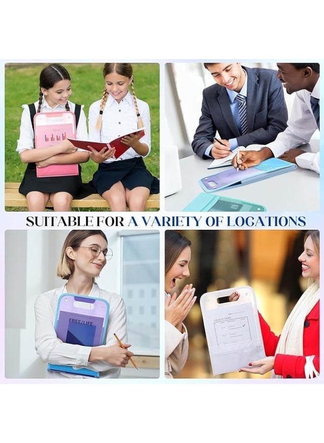 سوبريم مجلد ملف 4pcs a4 ، منظم ملف 13 جيبًا مع تسمية a4 توسيع ملف عمودي مع منظم مستند إيصال محمول للمدرسة المكتبية - Image 5