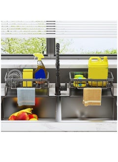 Excefore Sink Sponge Holder, Sink Caddy Organizer with Quick Draining Tray, Kitchen Sponge Holder, Quick Draining, Gray  - Image 4