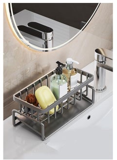 Excefore Sink Sponge Holder, Sink Caddy Organizer with Quick Draining Tray, Kitchen Sponge Holder, Quick Draining, Gray  - Image 5