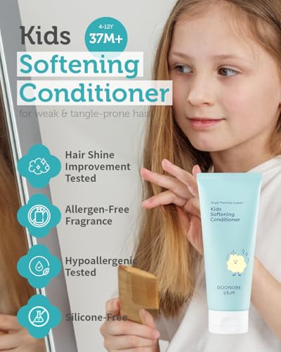 GOONGBE Kids' Softening Hair Conditioner - Korean Kids Glossy Hair Conditioner for Weak, Frizzy and Tangle Prone Hair - Silicone-Free Formula - Allergen Free Scent, 6.76oz. - Image 2