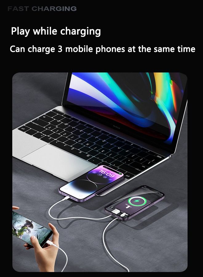 10000mAh Magnetic Wireless Power Bank Portable Charger PD 22.5W Type-C Input/Output 15W Wireless Charging Compatible with IPhone.Samsung. HuaWei. XiaoMi. Honor - Image 5