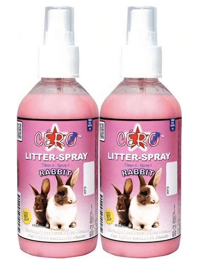 Cero ® Rabbit Litter Spray Decontaminant (200ml) 2PC-Combo - Image 1