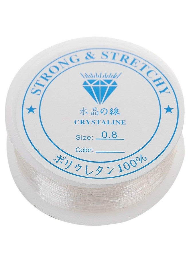 M Fabrics 10m Clear Stretchy Elastic Cord 0.8mm for Beading Jewellery Making Bracelets & Necklaces (Pack of 1 Spool) - Image 1