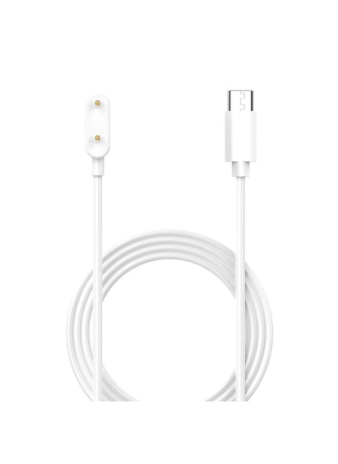 HuHa - For Samsung Galaxy Fit 3 Smart Watch Charging Cable, Length: 1m, Port:USB-C / Type-C(White) - Image 1