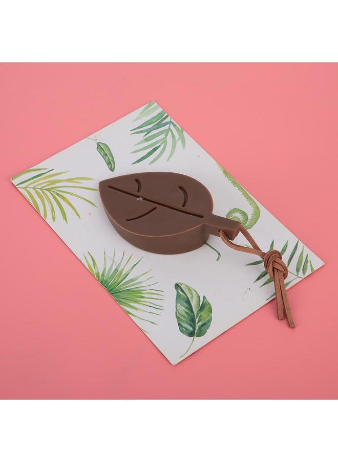 Thoraya 8PCS Leaf Style Safety Door Stopper For Children Prevent Clamp Hand Silicone Doorstop(Brown)  - Image 1