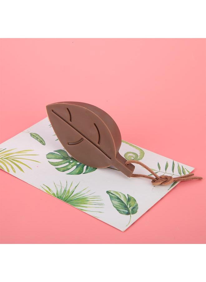 Thoraya 8PCS Leaf Style Safety Door Stopper For Children Prevent Clamp Hand Silicone Doorstop(Brown)  - Image 2