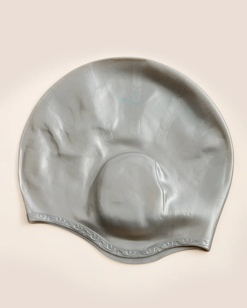 REDTAG Grey Silicone Swimming Cap