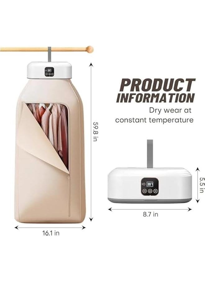 HOOKOR Portable Clothes Dryer,Mini Laundry Dryers with Remote Control, Small Compact Foldable Electric Drying Machine with Dry Bag for Travel,RV, Home,Apartment  - Image 5