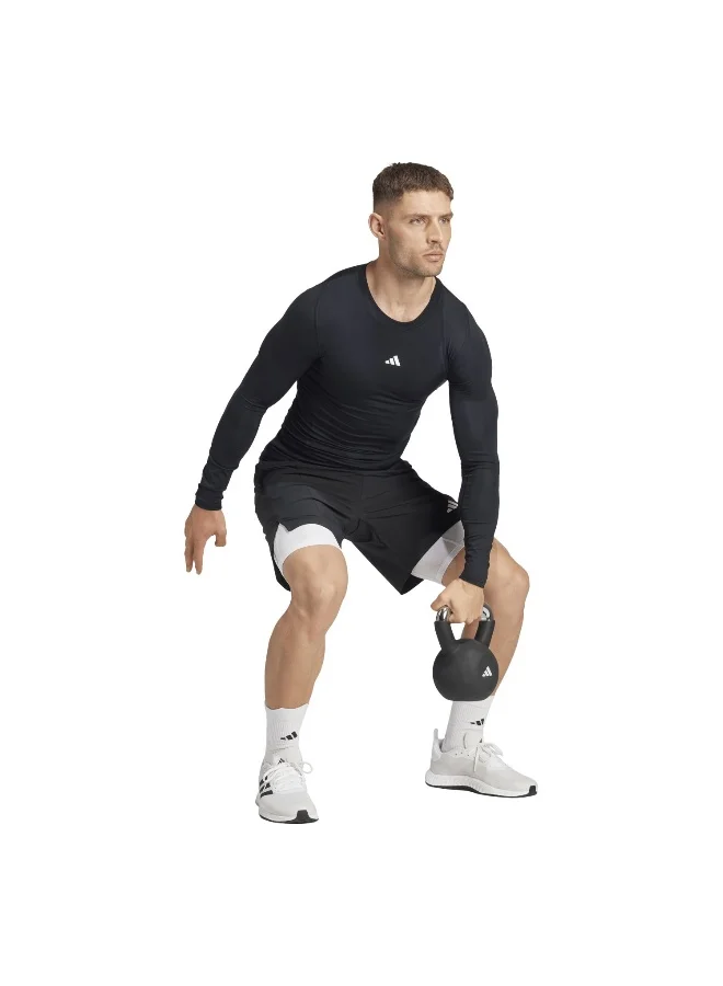 Adidas Adidas Tf Ls Tee Black T-Shirt (Long Sleeve) T-Shirts For Men