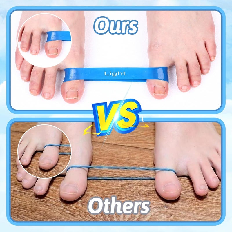 Hallux valgus correction split toe big toe set 5-piece, portable circular elastic stretch belt (multi-color) - Image 4