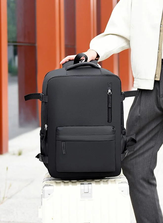 Take Two Black Zip Closure Backpack