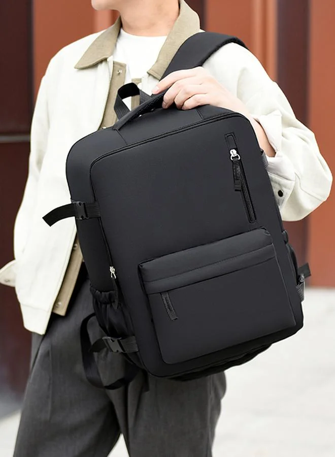 Take Two Black Zip Closure Backpack