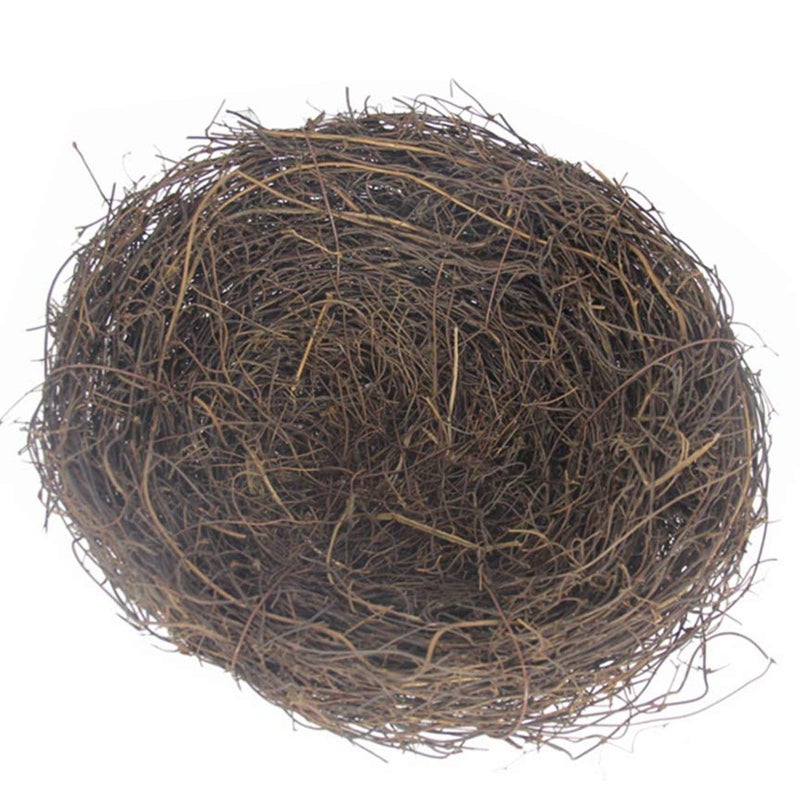 Asikkon Rattan Bird's Nest Easter Rattan Nest for Garden Yard Home Party Wedding Easter Decor(5.9Inch) - Image 1