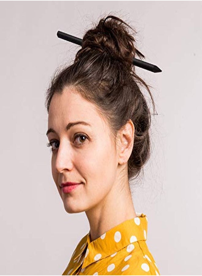 WILLBOND 20 Pieces Vintage Wood Hair Sticks Pencil Hair Sticks Chopstick Hair Clip Black Long Hairpins, Chinese Hair Chopsticks For Women And Girls Bun Hairstyles Decorative Holder  - Image 4