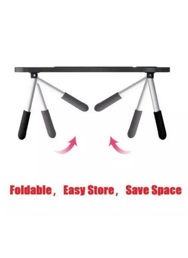 Happy Home - Foldable Laptop Table with Cup Holder and iPad (Length: 60cm * Width: 40cm) - Beige - Image 1