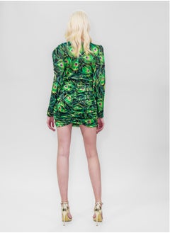BITOLIA GALLERY Short Stretch Long Sleeves Dress Green  - Image 2