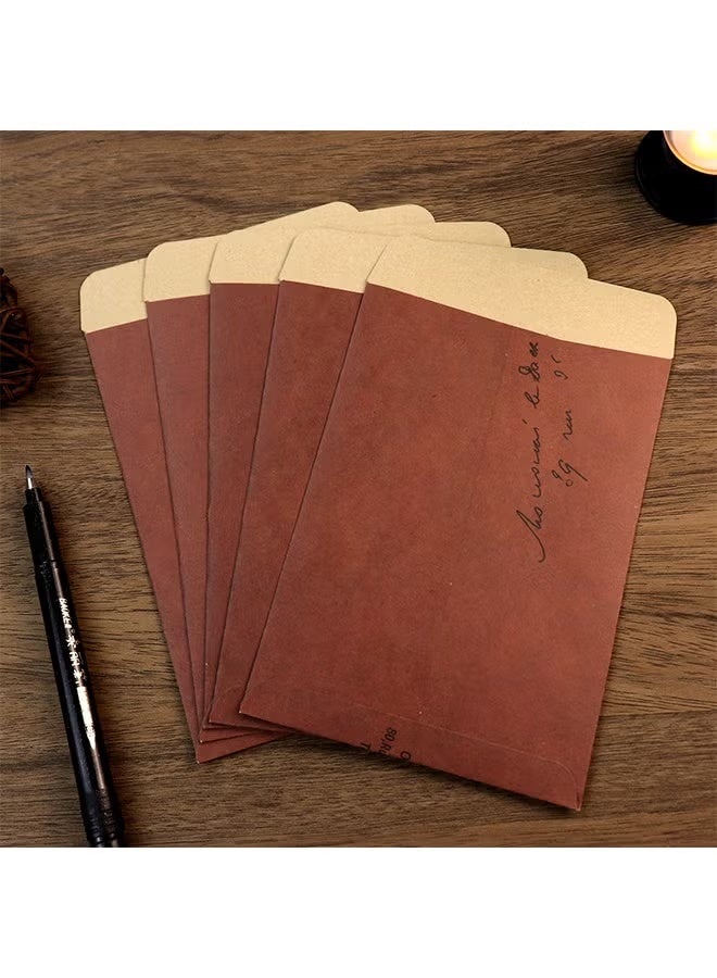 Stationery & Textured Envelope Set with 10 Textured Envelopes, 16Pieces of Kraft Paper and 32 Stickers for Letter Writing, Weddings, Invitations, Graduation Ceremonies - Image 4