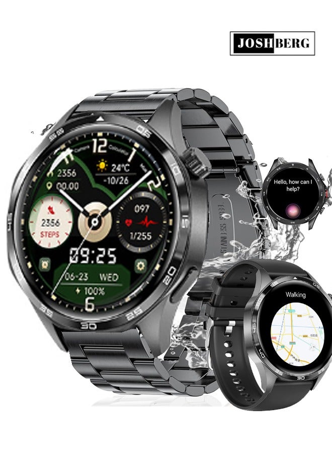 Joshberg Smart Watch for Men,Smartwatch for iOS Android,Dial Answer Calls Voice Assistant Health Monitor,100+ Sports Modes IP67 Waterproof Fitness Tracker Watch