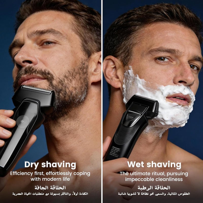 nafas Portable Electric Shaver for Men, Reciprocating Foil Razor with Pop-Up Trimmer, USB Rechargeable Cordless Shaving Machine, Suitable for Everyday Grooming, Ideal Holiday Gift for Husband and Dad - Image 5