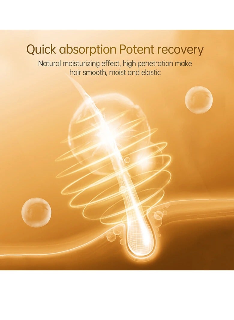 PURC Keratin Hair Mask, Hair Treatment Conditioner Mask, Quick Absorption Soft Hair Scalp Care Essence, Smooth And Gentle Hair Oil For Hair Damage Repair And Hair Restoration - Image 2