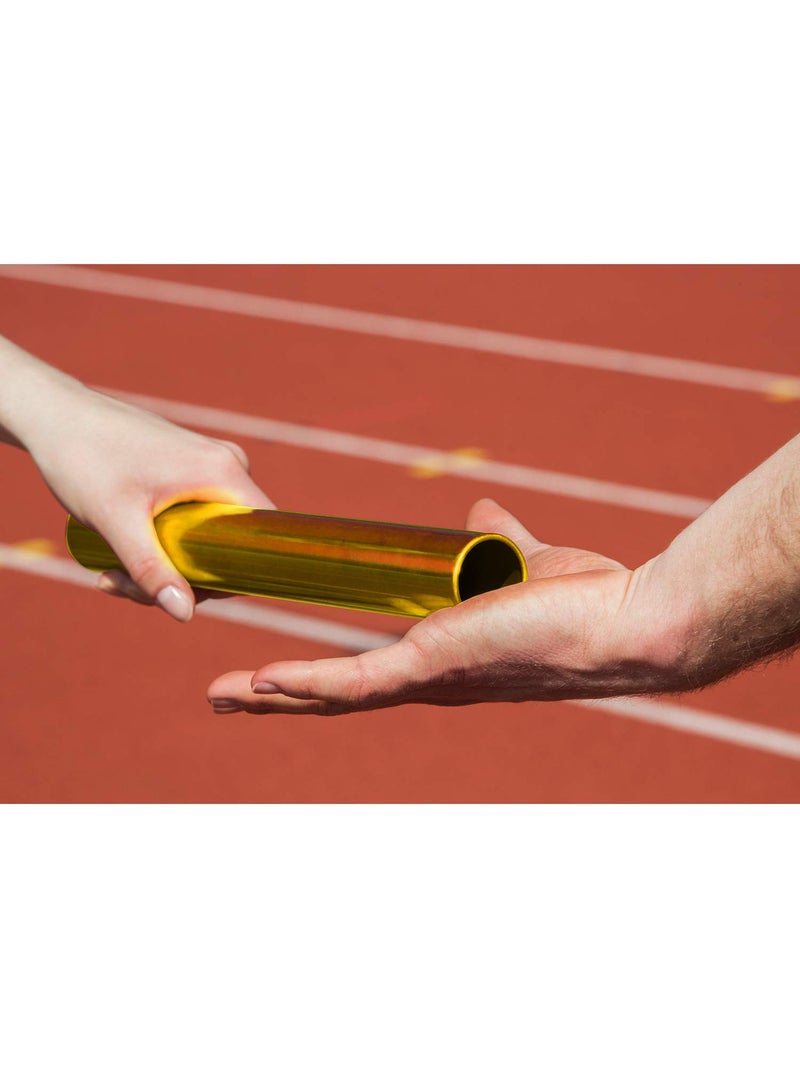 Zhehao Aluminum Field Race Batons - Running Batons for Students, Office, Clark, Outdoor - 5 Pieces (Gold) - Image 3