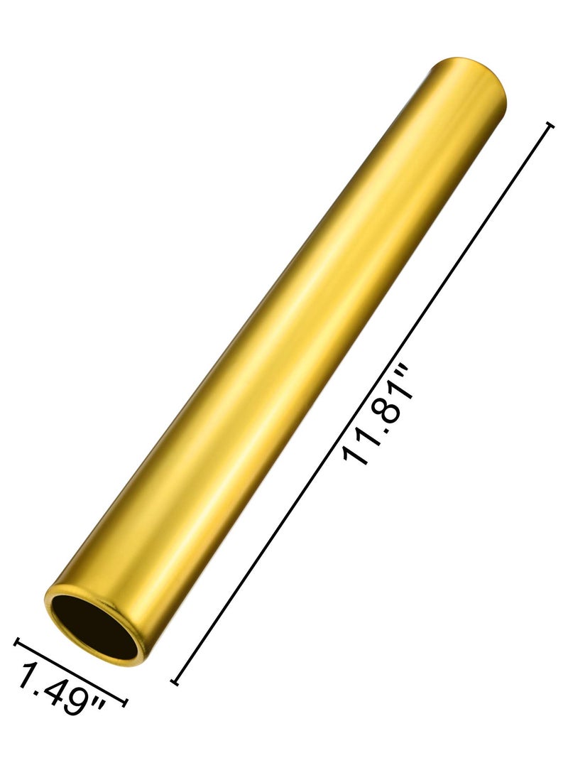 Zhehao Aluminum Field Race Batons - Running Batons for Students, Office, Clark, Outdoor - 5 Pieces (Gold) - Image 2