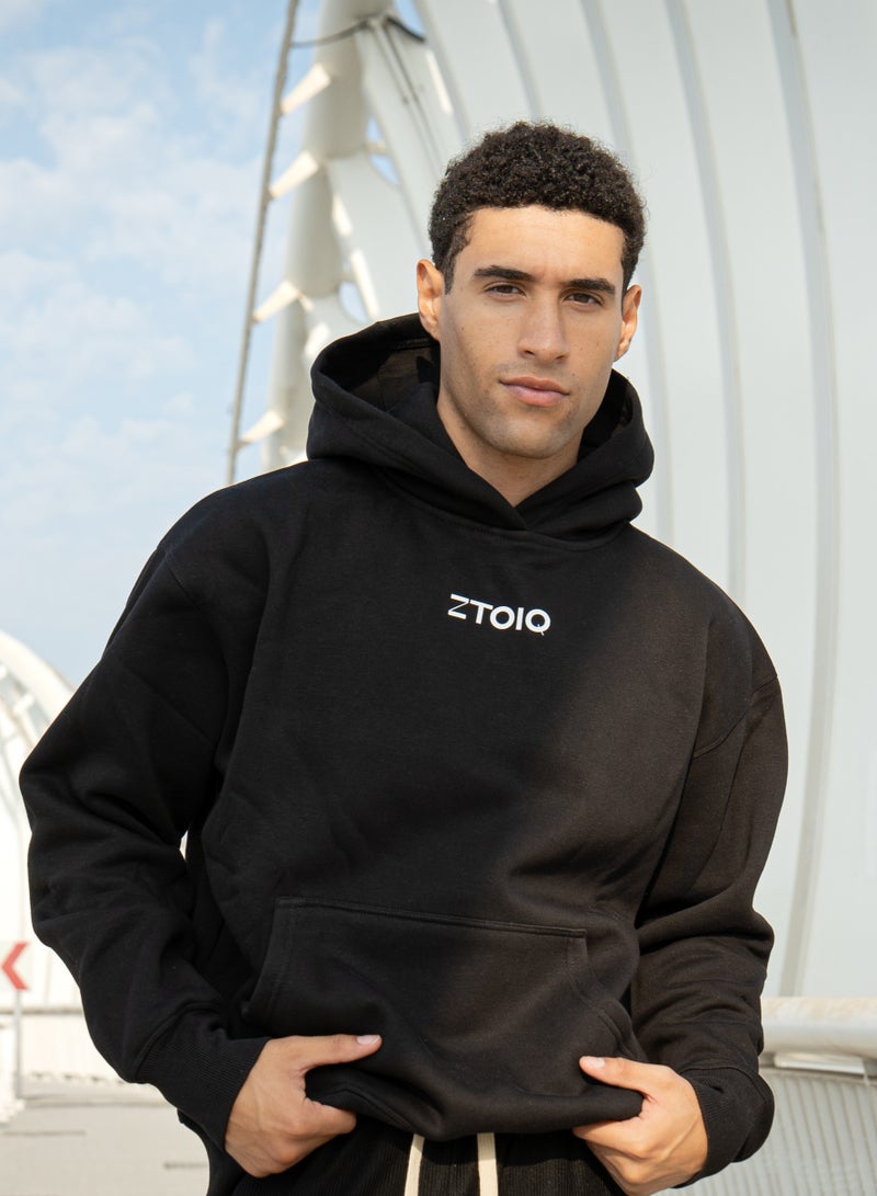 زتويق ZTOIQ Oversized Drop Fit Hoodie for Unisex – 100% Cotton Relaxed Fit Fleece Knit, Stylish & Comfortable - Image 1