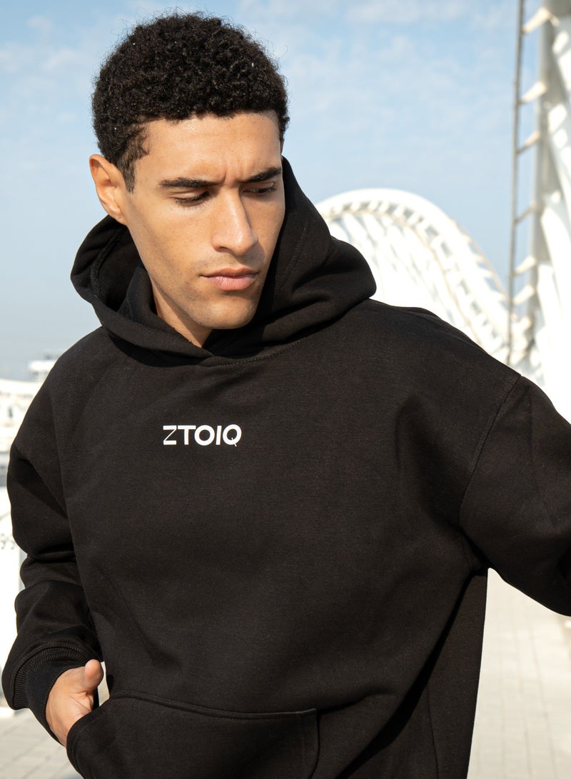 زتويق ZTOIQ Oversized Drop Fit Hoodie for Unisex – 100% Cotton Relaxed Fit Fleece Knit, Stylish & Comfortable - Image 2