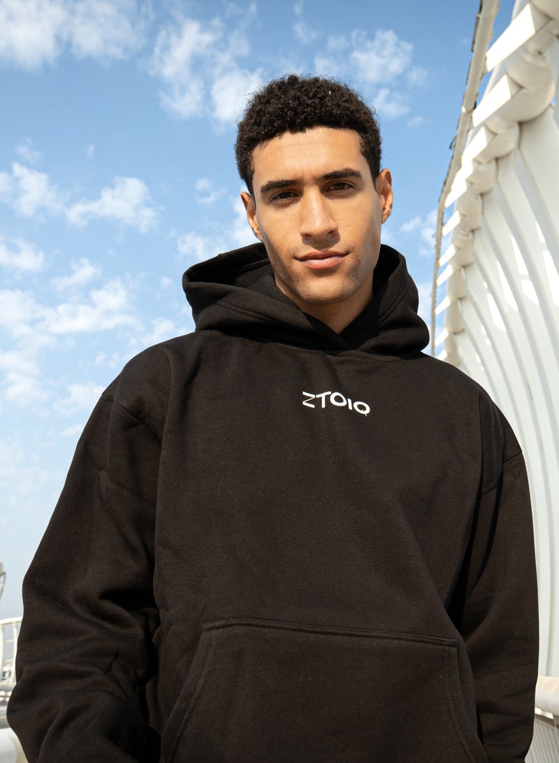 زتويق ZTOIQ Oversized Drop Fit Hoodie for Unisex – 100% Cotton Relaxed Fit Fleece Knit, Stylish & Comfortable - Image 3