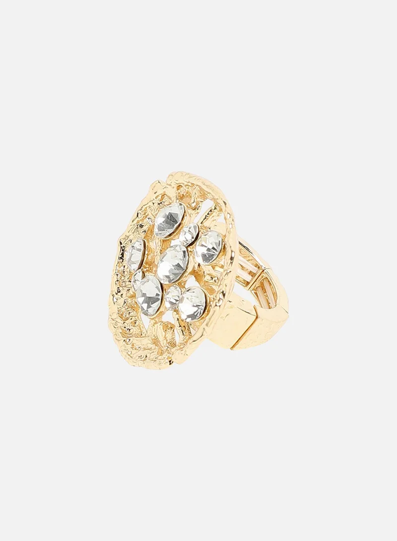 Sohi  Crystal Vines Statement Artificial Ring Jewellery for Women | Best Price UAE