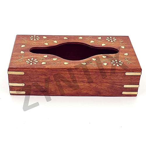 Zyntix Wooden Tissue Paper Box - Friendly 9 x 5 Inch Tissue Paper Holder, Car Tissue Box for Home or Office - Stylish & Durable Design to Keep Your Tissues Handy and Neat - Image 4