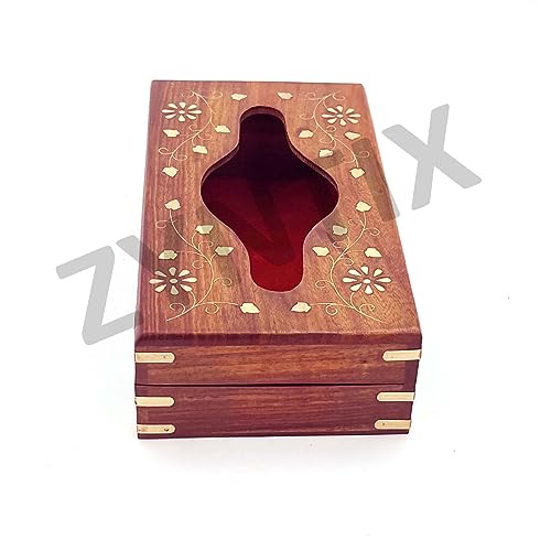 Zyntix Wooden Tissue Paper Box - Friendly 9 x 5 Inch Tissue Paper Holder, Car Tissue Box for Home or Office - Stylish & Durable Design to Keep Your Tissues Handy and Neat - Image 5