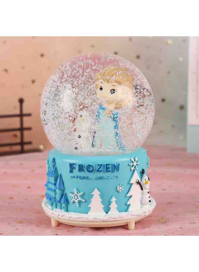 Frozen Aisha Princess Crystal Ball Unicorn Music Box KT Music Box Birthday Gift For Girls Aisha-Color:80# With Light Elsa Blue Skirt  - Image 3